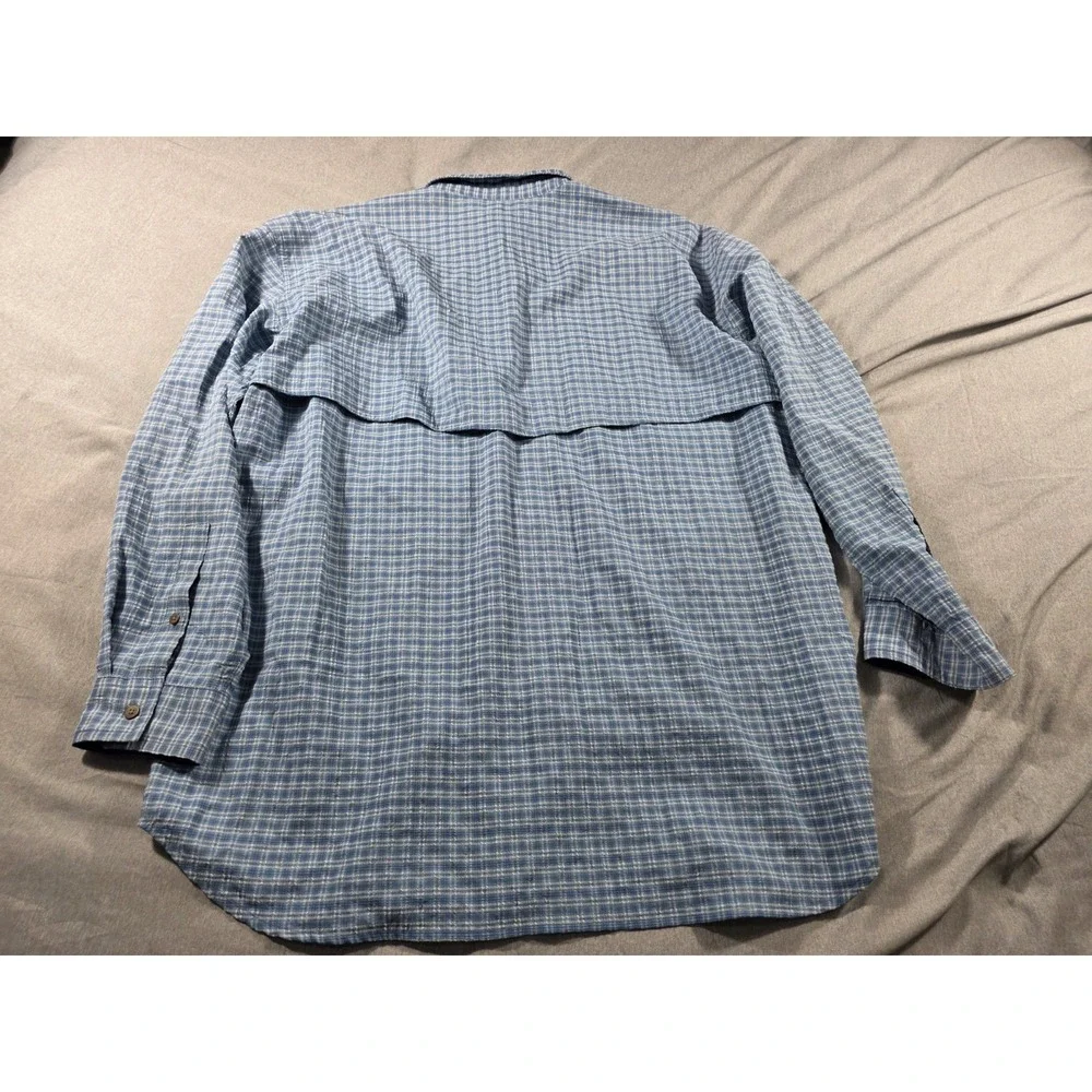 The North Face Outdoor Seersucker Shirt Roll Tab, L/S, Vented, Button Up Mens XL